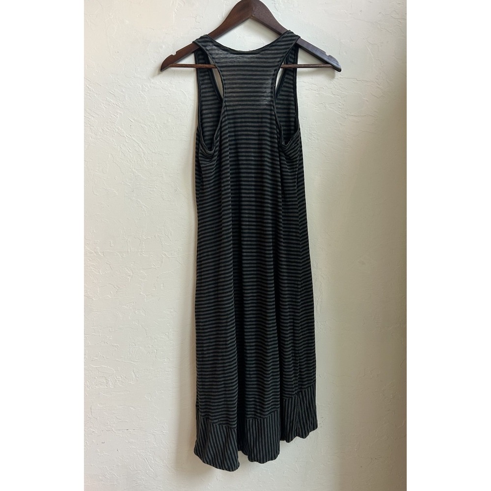Eileen Fisher Maxi Tank Midi Dress XS 100% Linen Jersey Resort Beach Striped - Picture 2 of 9